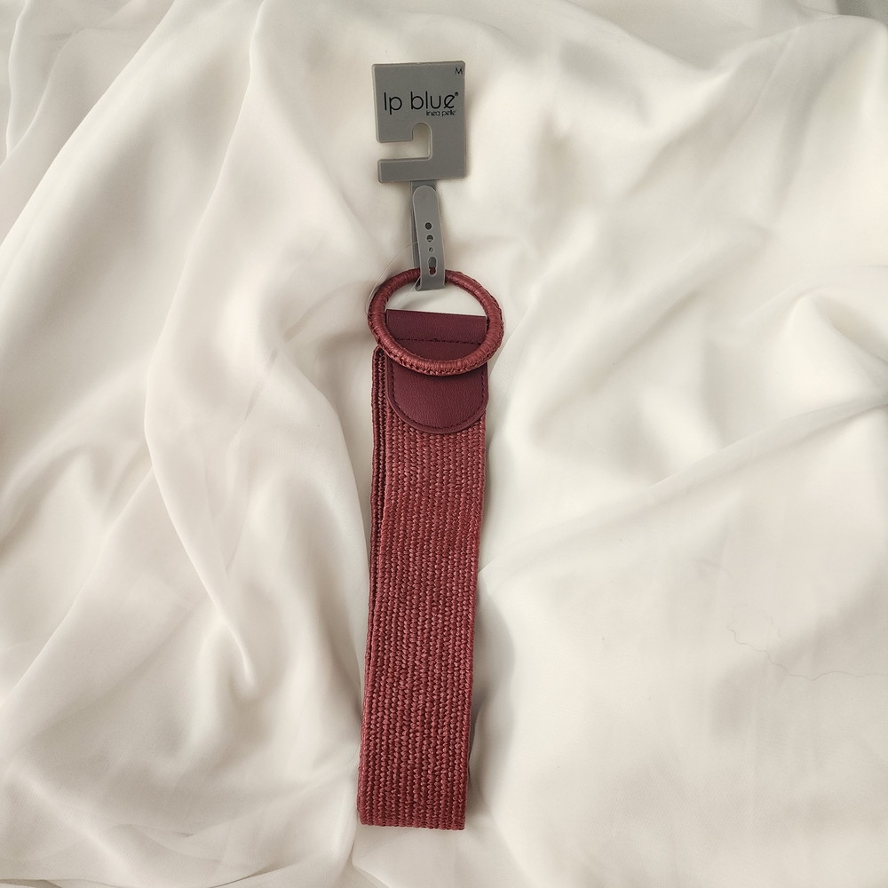 LP BLUE Woven Burgundy Belt